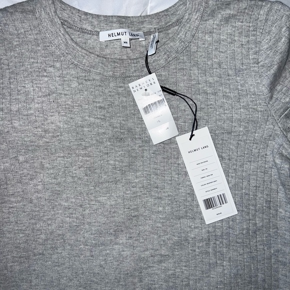 HELMUT LANG short sleeve 100% cotton Cut Slash Sleeve Gray Dress size XS - Picture 9 of 10